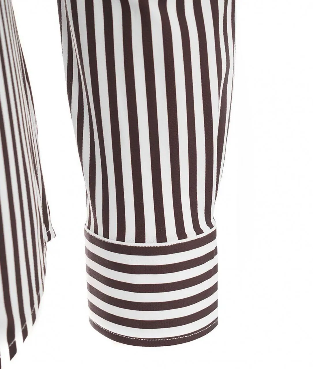 Camicia a righe marrone marrone