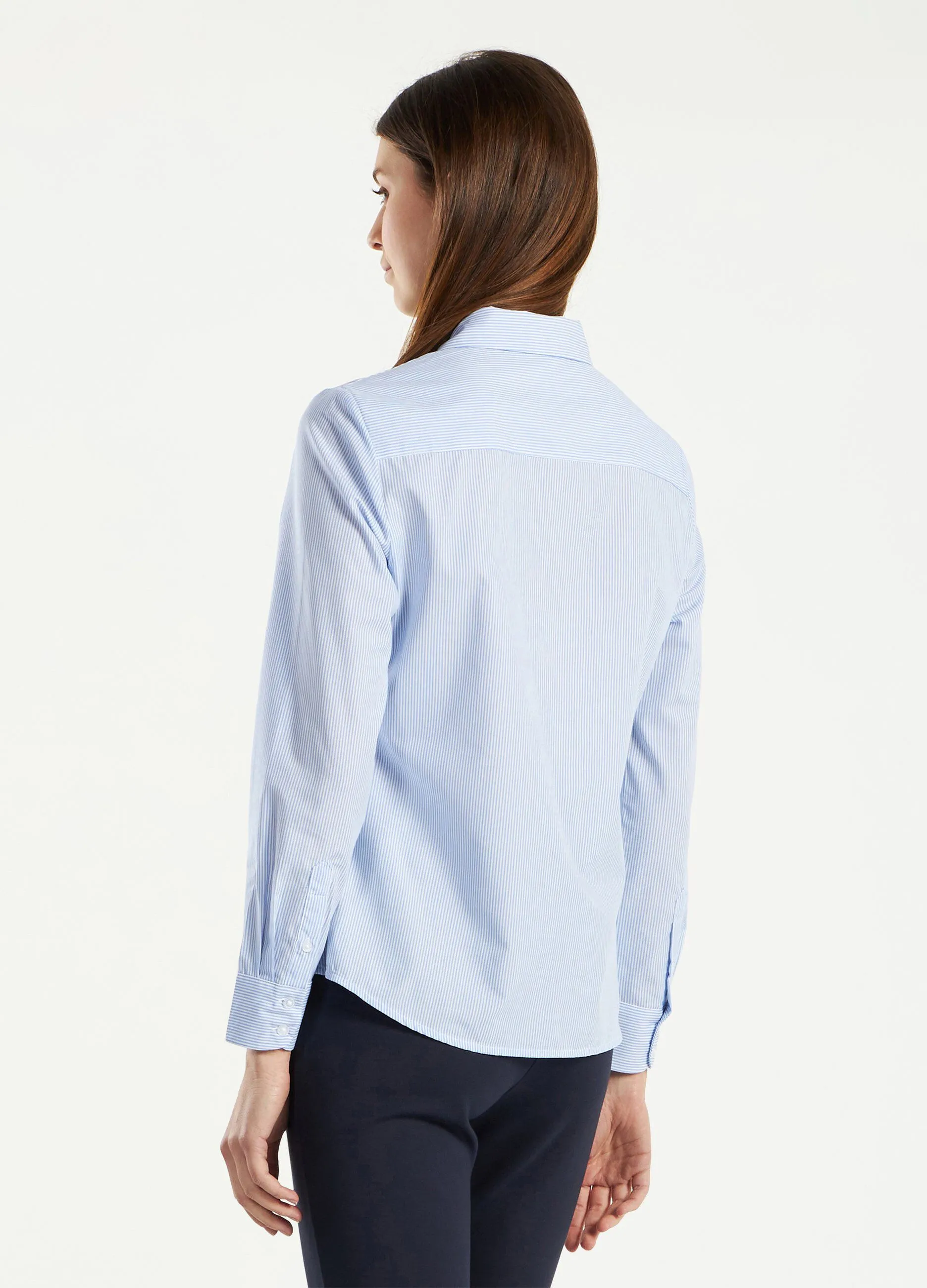 Camicia in cotone a righe donna