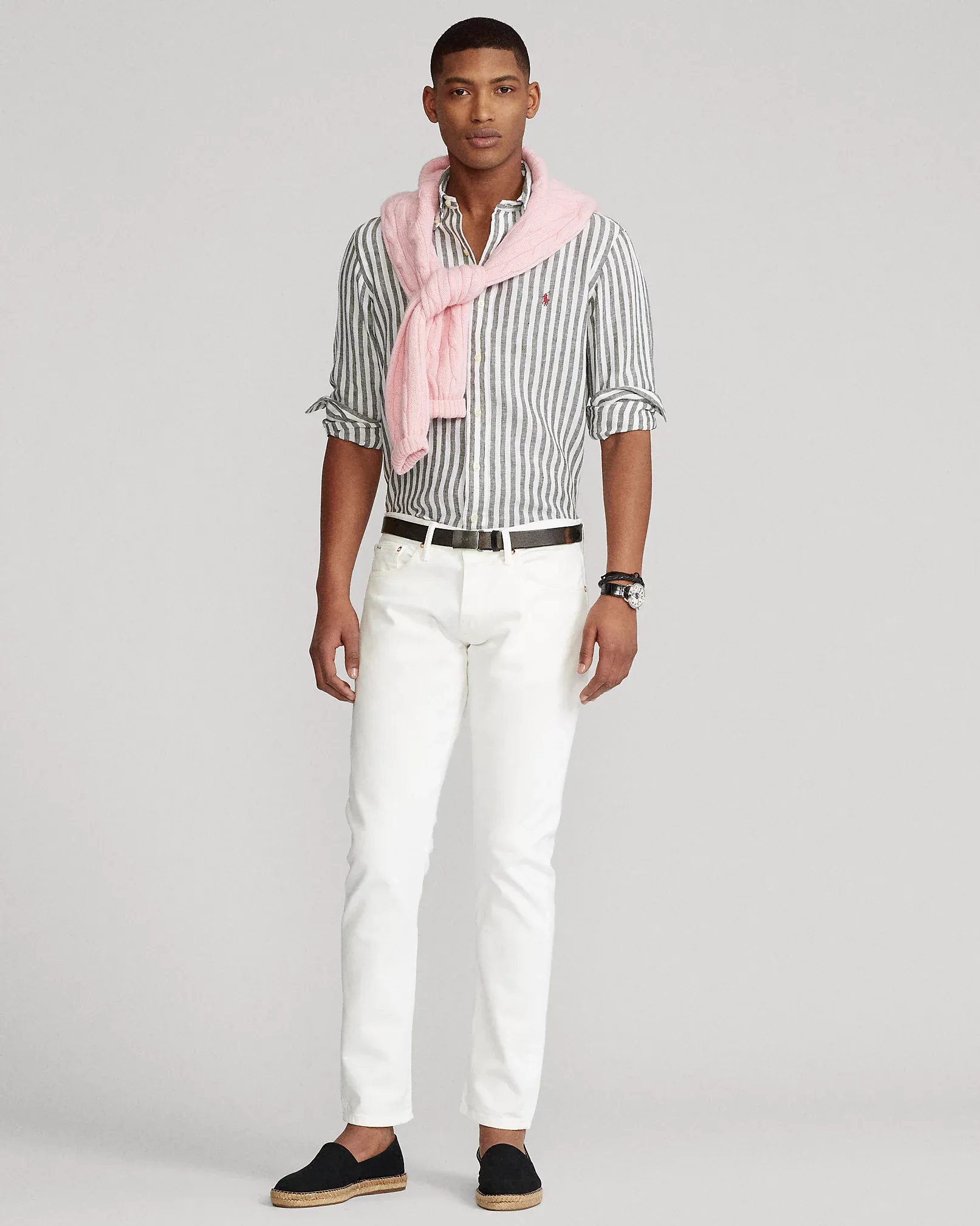 CAMICIA IN LINO A RIGHE
