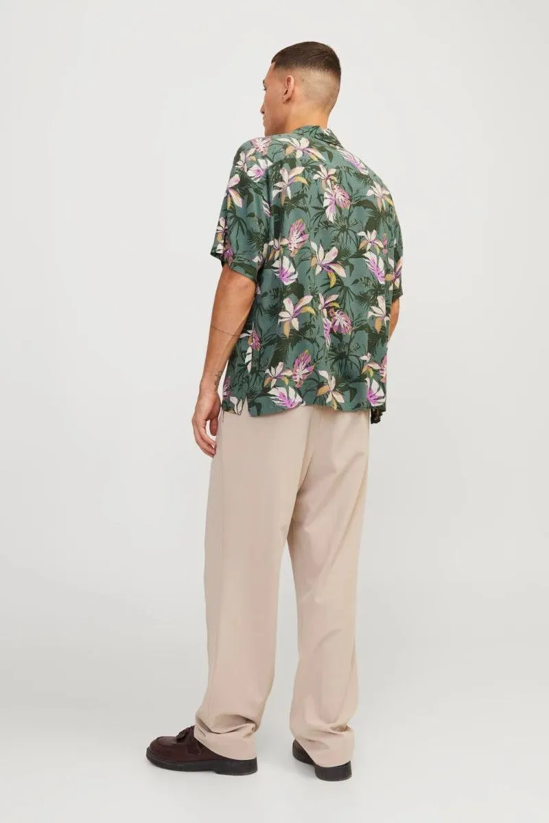 Camicia relaxed fit uomo Verde oliva