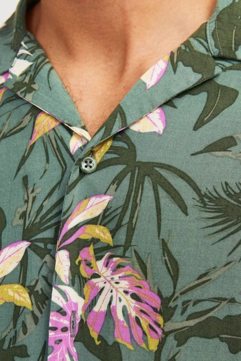 Camicia relaxed fit uomo Verde oliva