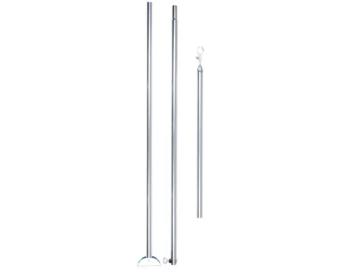 CampKing palo antibufera con base snodata acciaio 22 mm