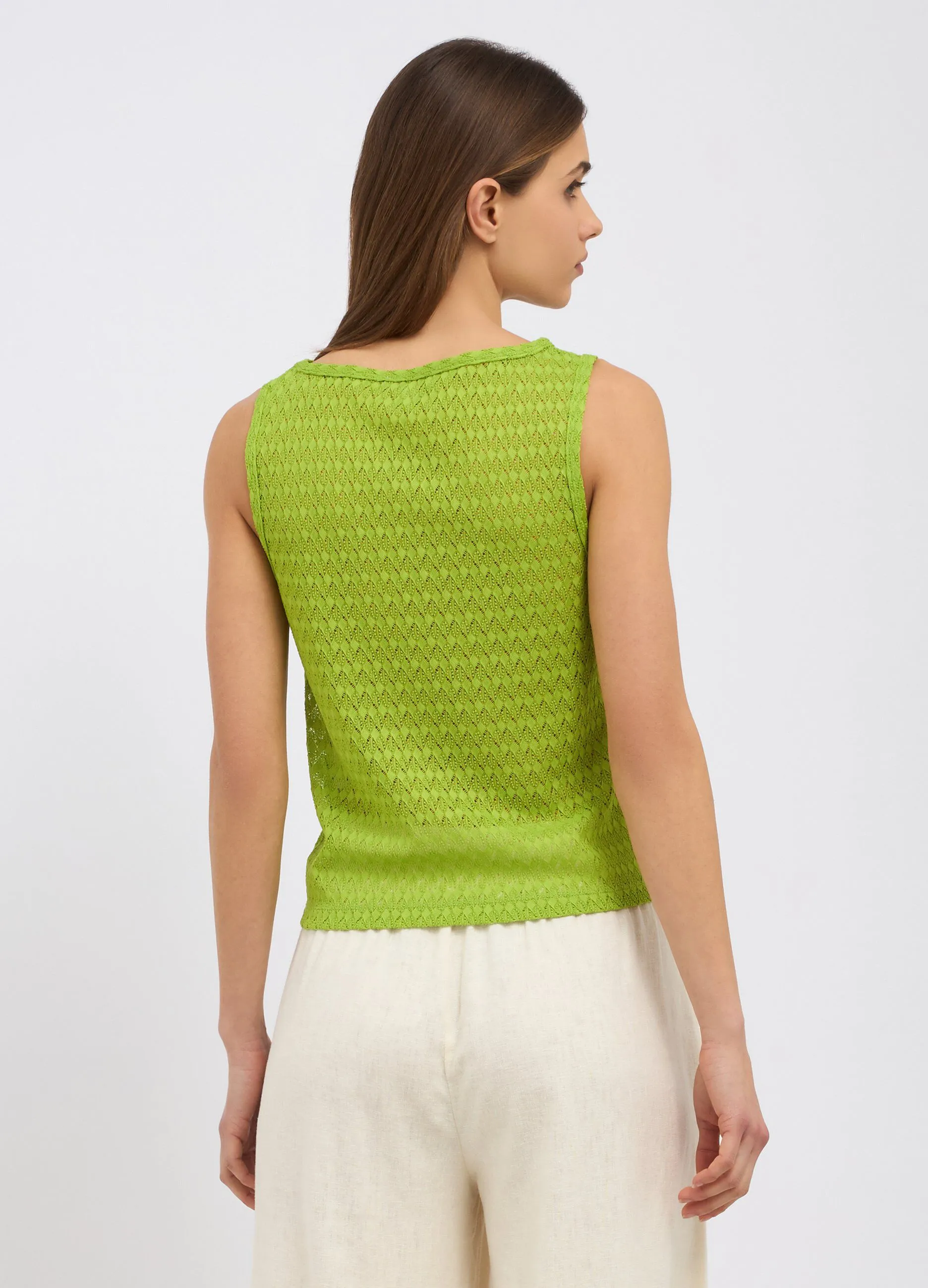 Canotta in maglia lavorata donna