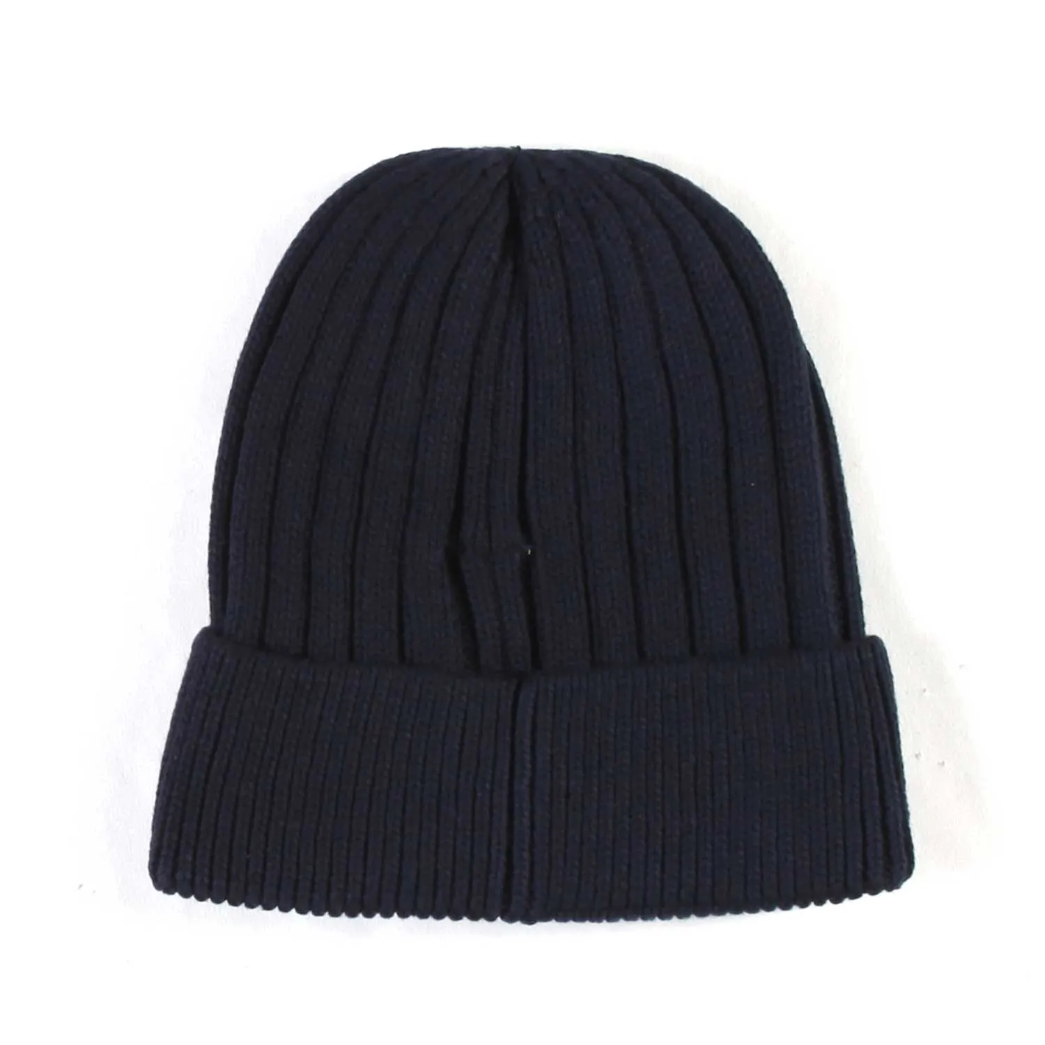 Cappello Blu Navy A Coste Bambino E Bambina