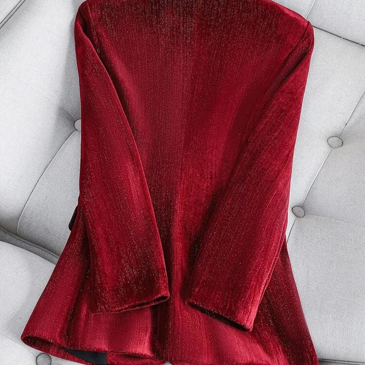 Cappotto blazer formale da donna autunno inverno Cappotto da donna femminile verde rosso tinta unita manica lunga bottone singol