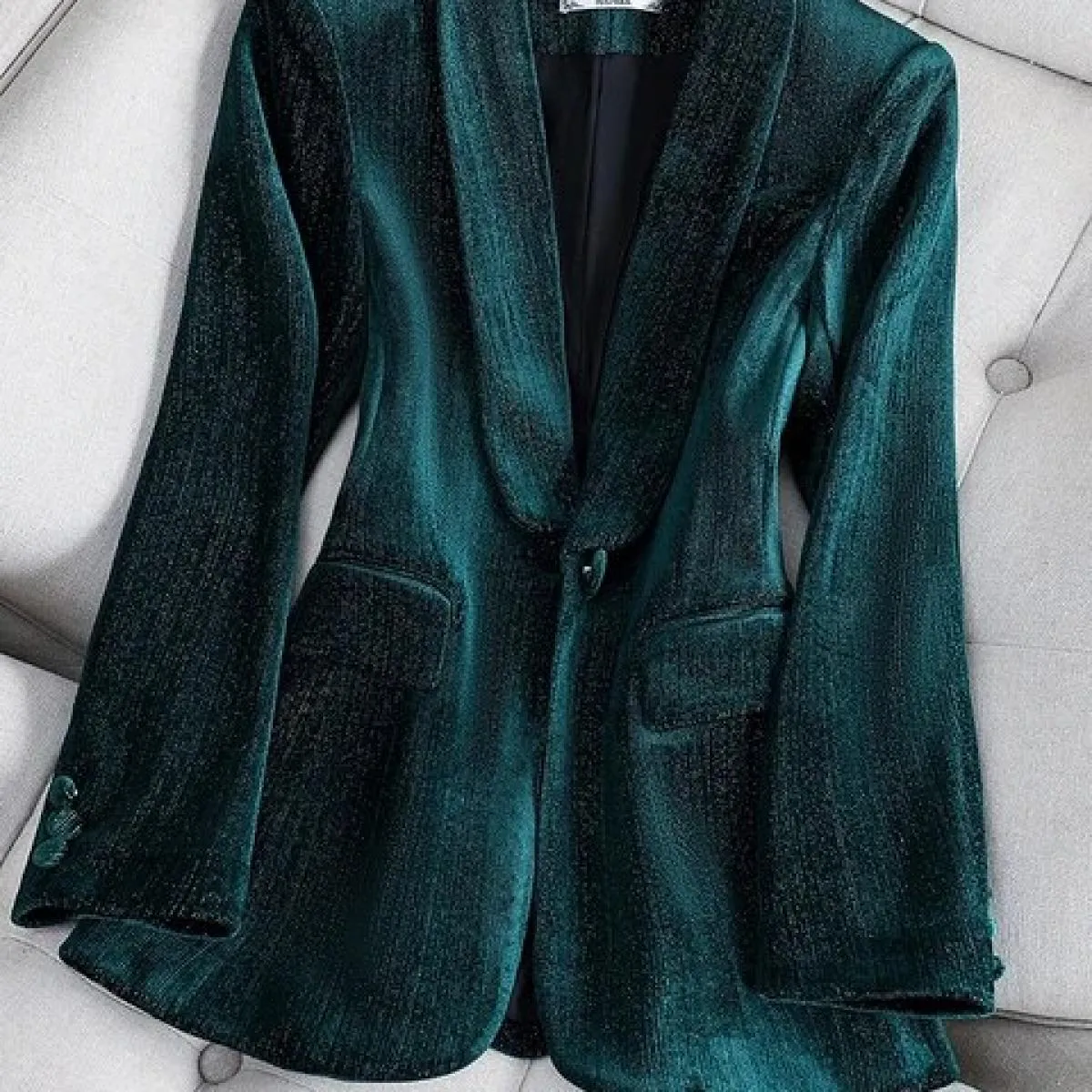 Cappotto blazer formale da donna autunno inverno Cappotto da donna femminile verde rosso tinta unita manica lunga bottone singol