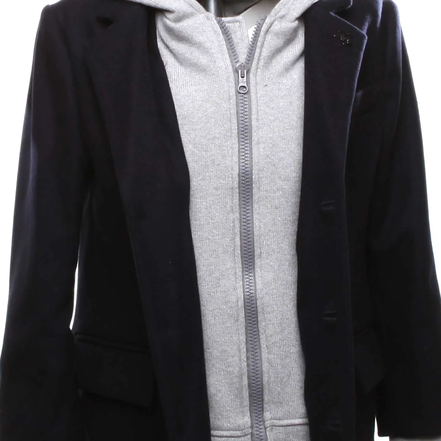 Cappotto Blu E Grigio Bambino E Teen