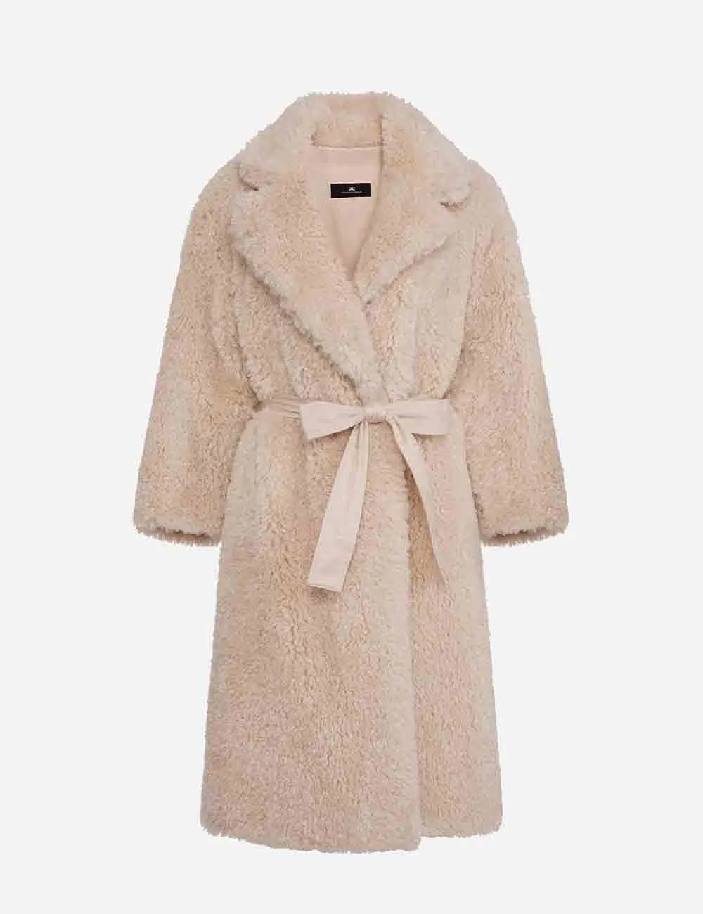 Cappotto reversibile in vela satin ed tessuto effetto morbido Avena