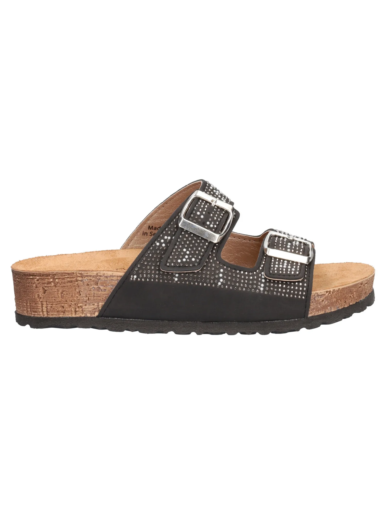 Ciabatta con zeppa bassa Inblu da donna nera