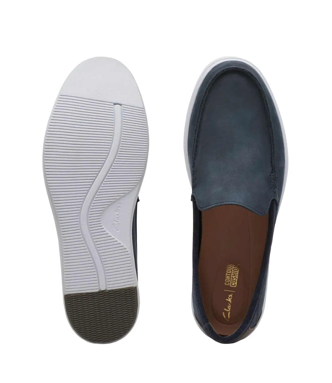 Clarks men's casual shoe Bratton Loafer 172448 navy nubuck