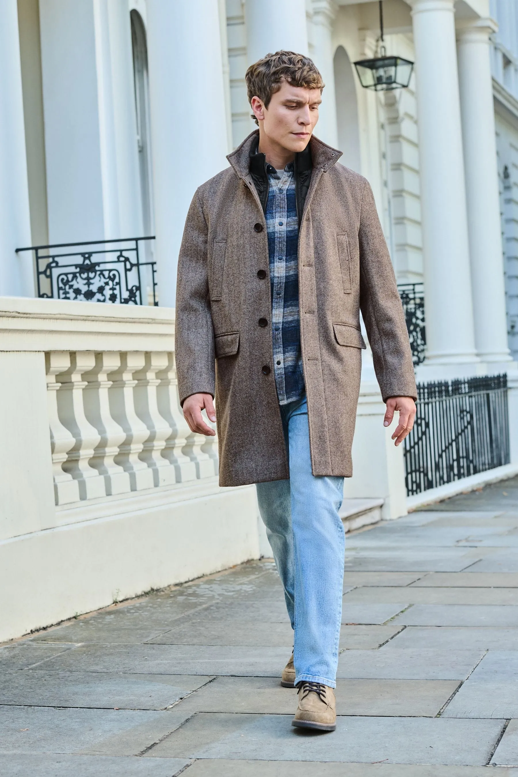 Collo a imbuto cappotto con Built in vita