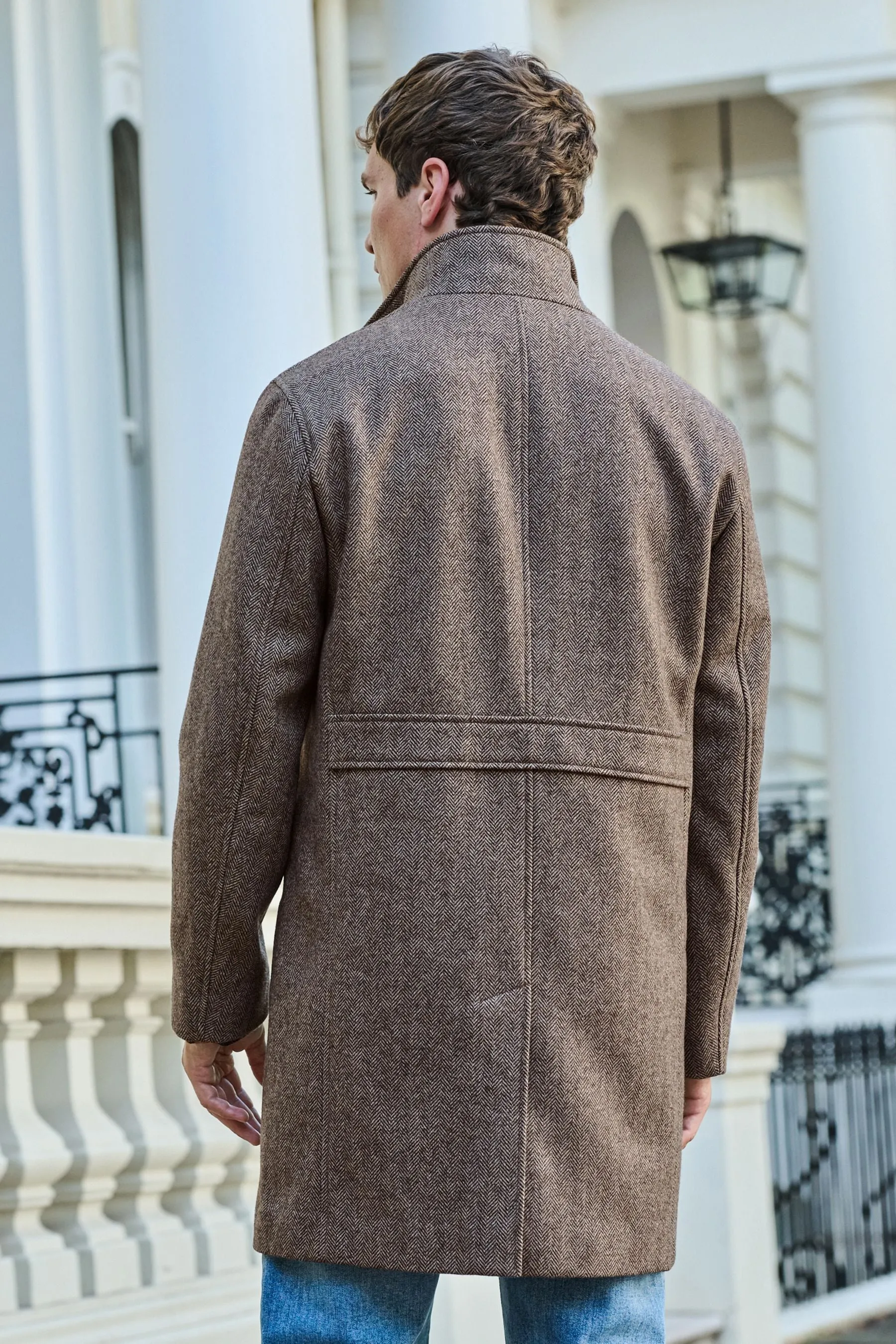Collo a imbuto cappotto con Built in vita