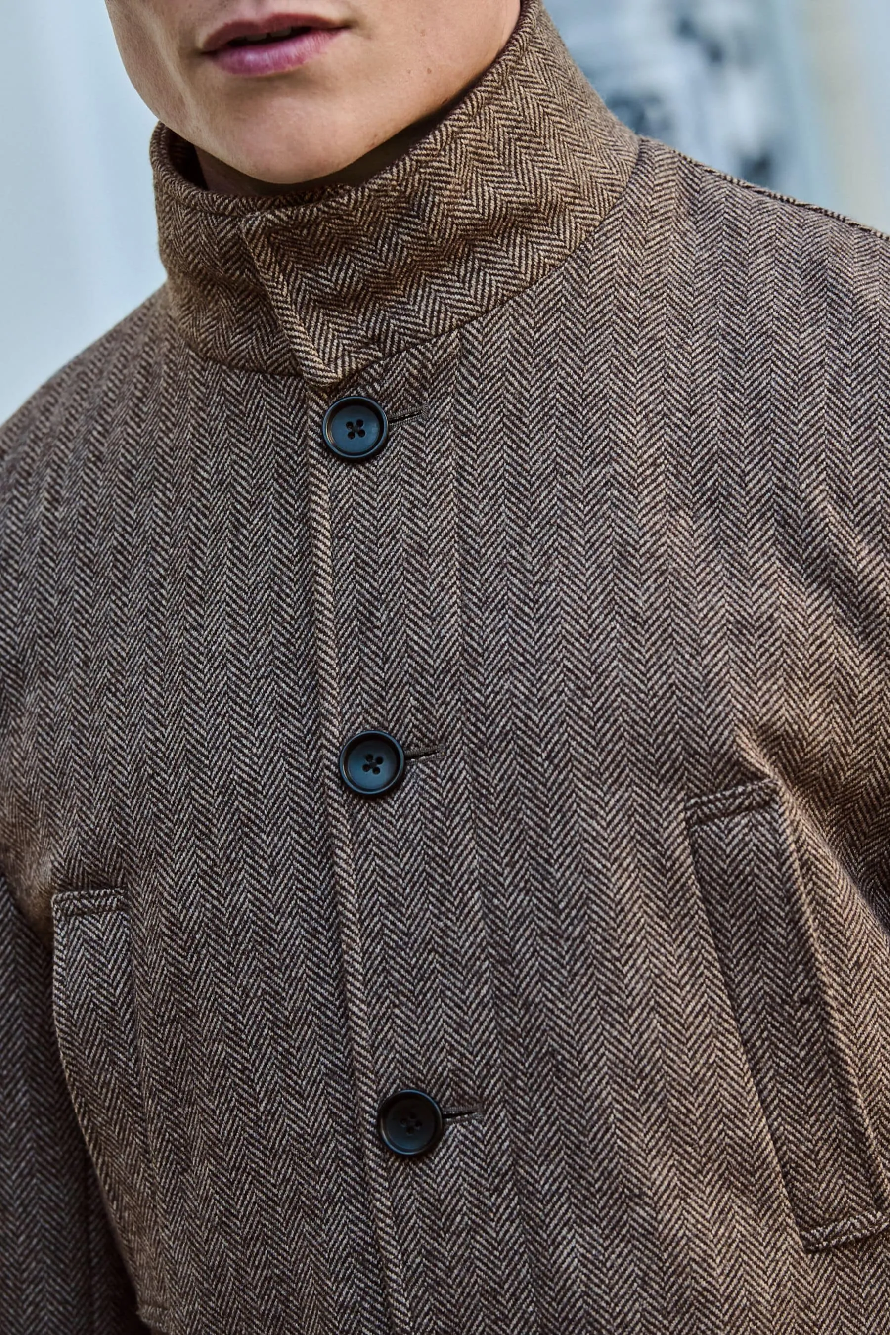 Collo a imbuto cappotto con Built in vita