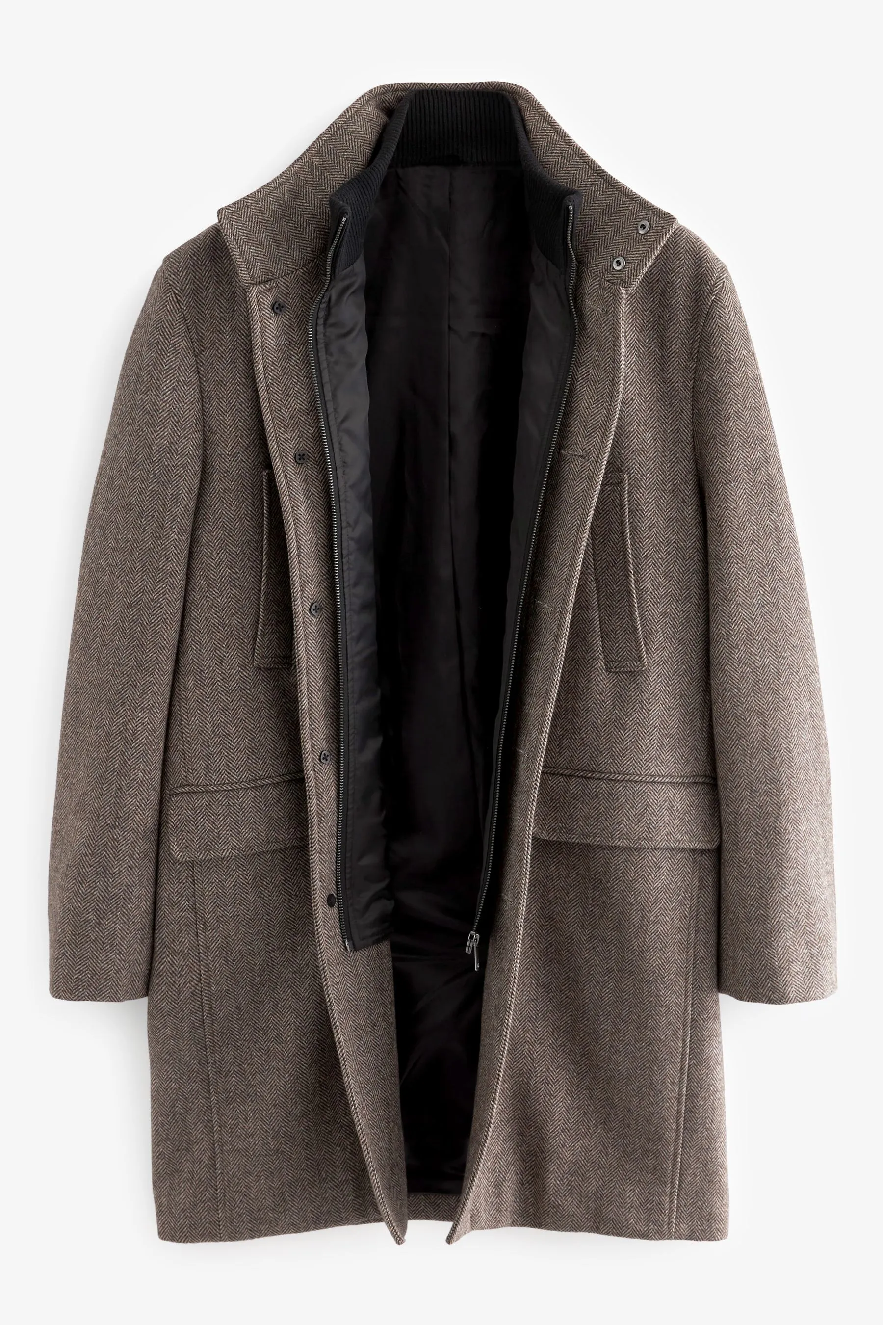 Collo a imbuto cappotto con Built in vita