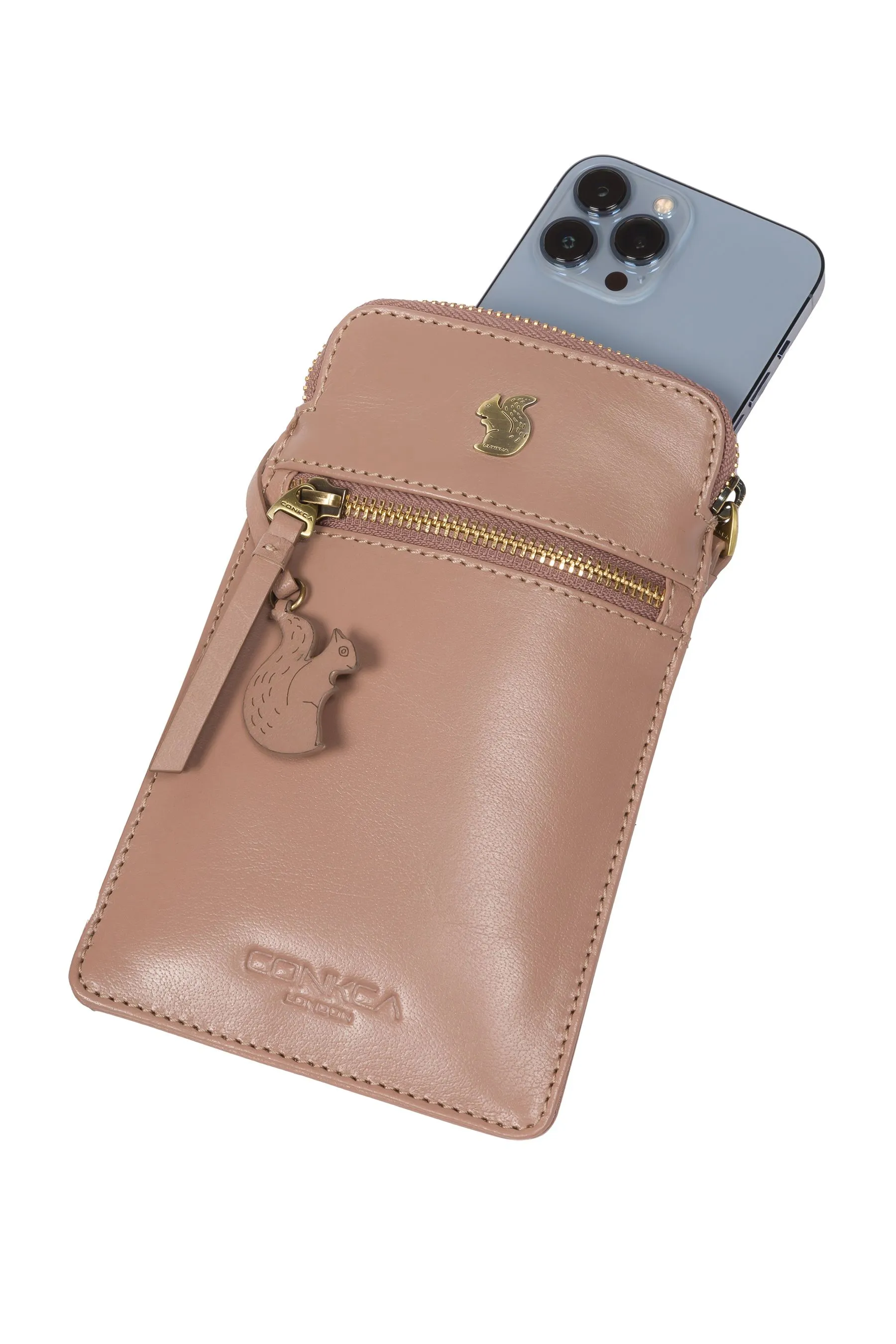 Conkca - Borsa per telefono in pelle per bambino