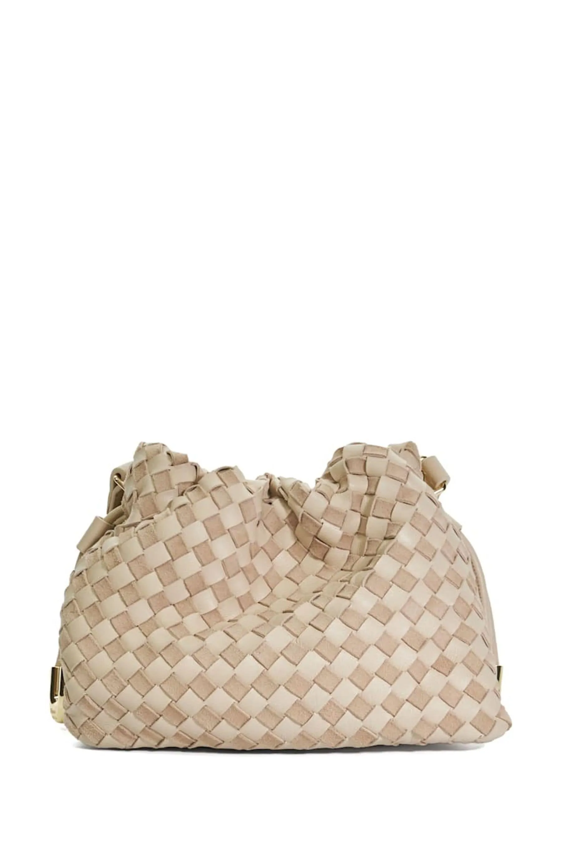 Dune London - Primrose - Borsa piccola in pelle intrecciata con coulisse