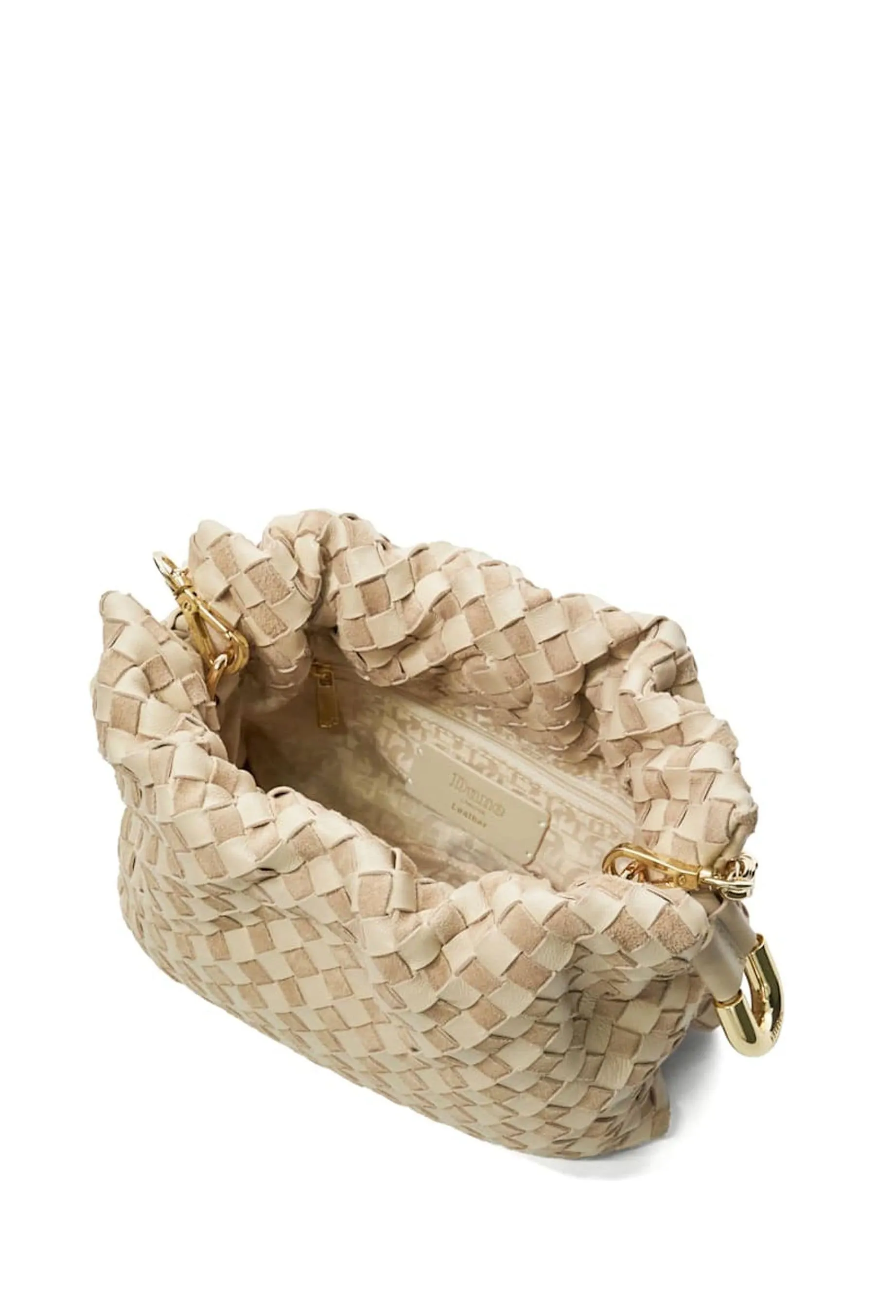 Dune London - Primrose - Borsa piccola in pelle intrecciata con coulisse