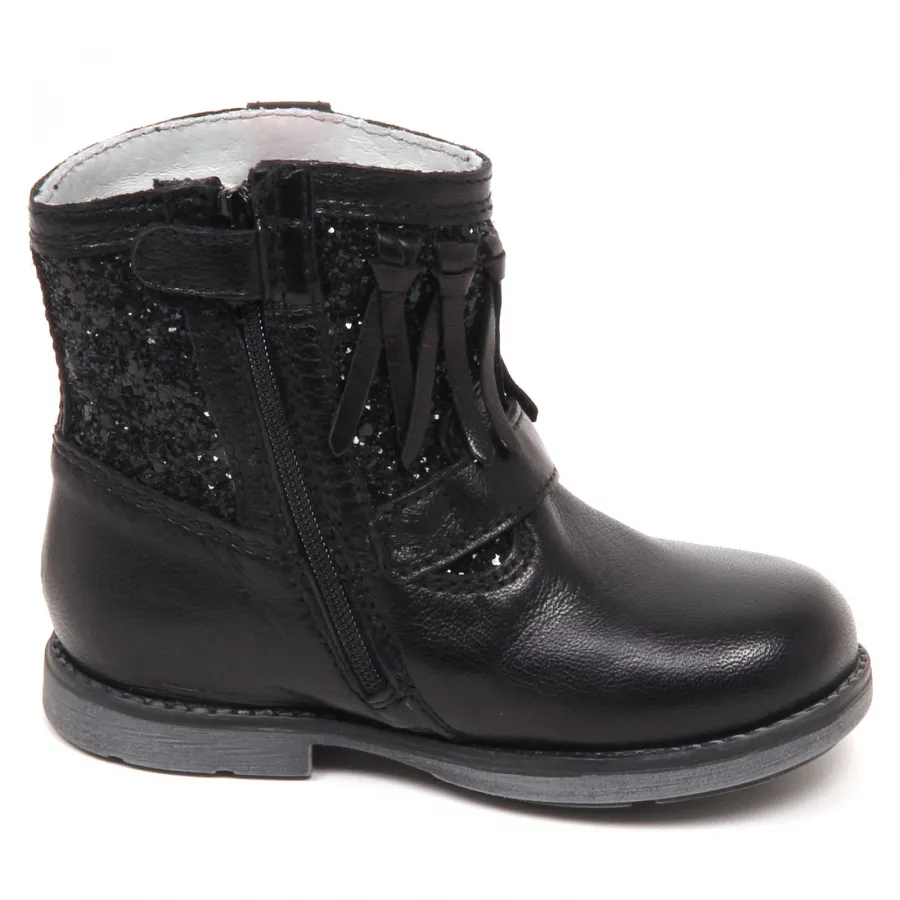 E1950 biker bimba NERO GIARDINI JUNIOR stivaletto scarpe boot shoe kid baby