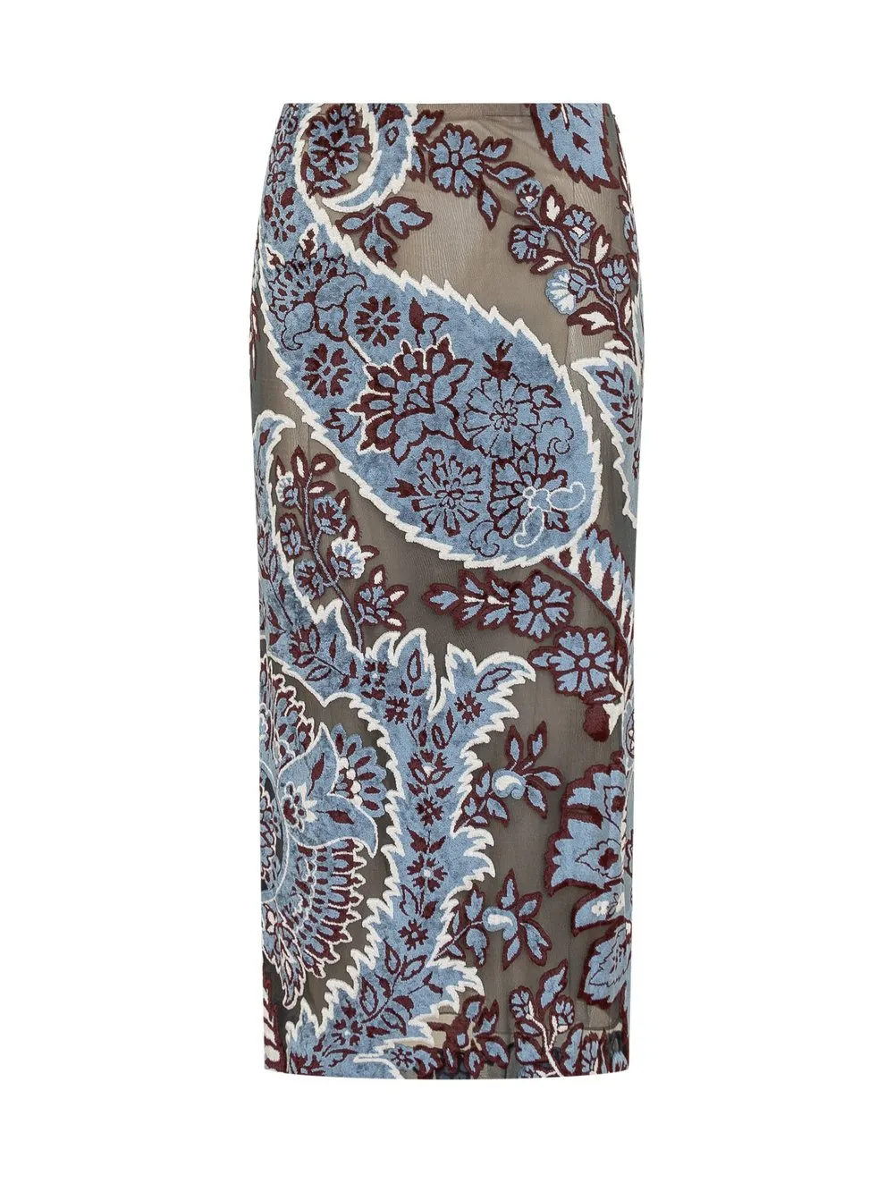 ETRO Gonna Midi in Tulle Pasiley Floreale 