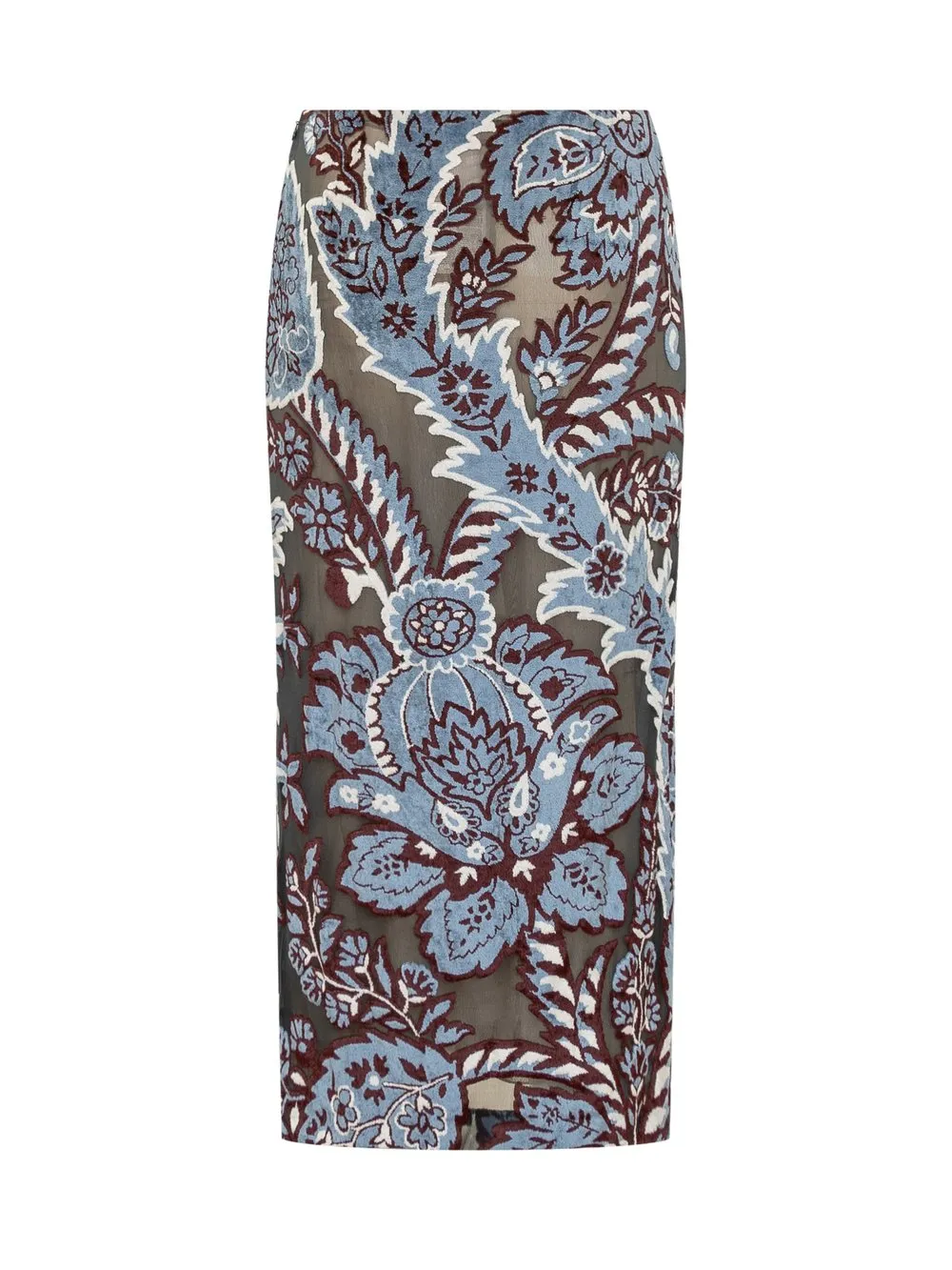 ETRO Gonna Midi in Tulle Pasiley Floreale 