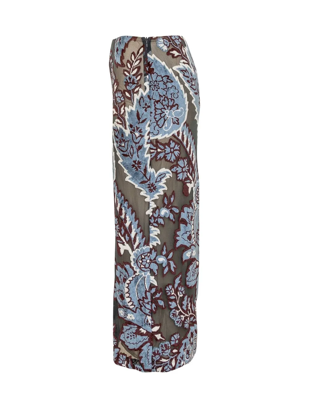 ETRO Gonna Midi in Tulle Pasiley Floreale 