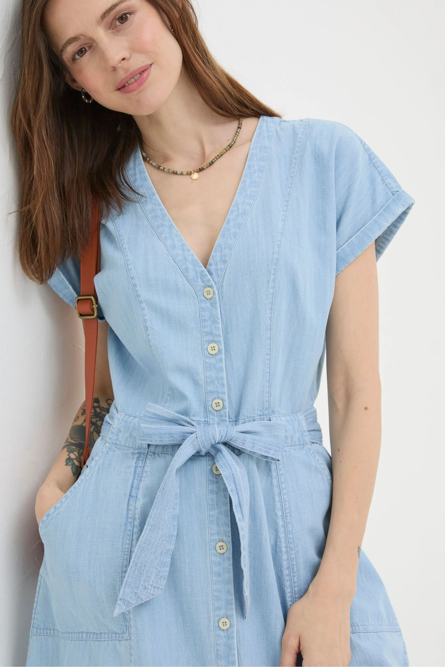 FatFace - Odette Denim - Abito midi