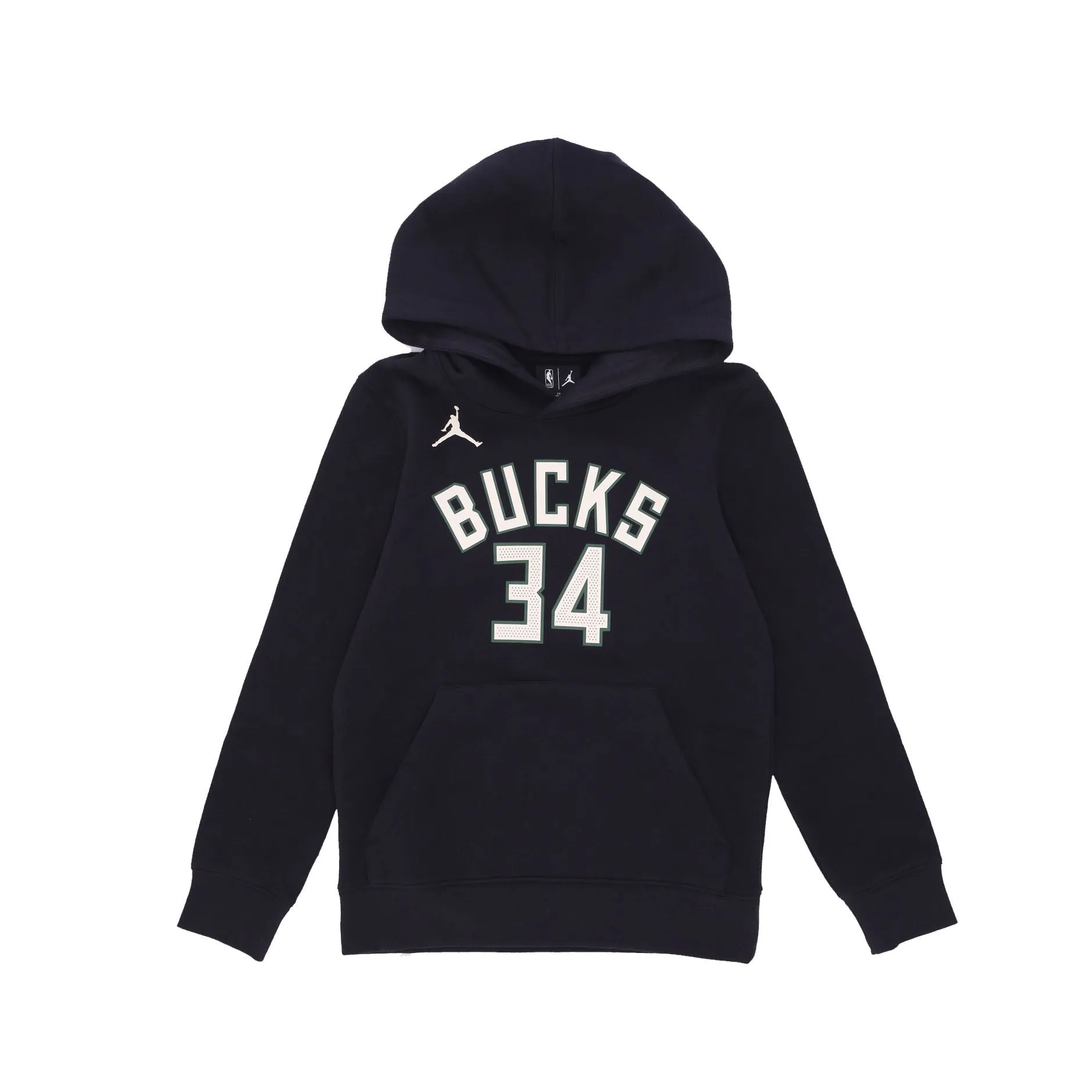 Felpa Cappuccio Ragazzo Nba Fleece Po Statement Courtside No 34 Giannis Antetokounmpo Milbuc Original Team Colors