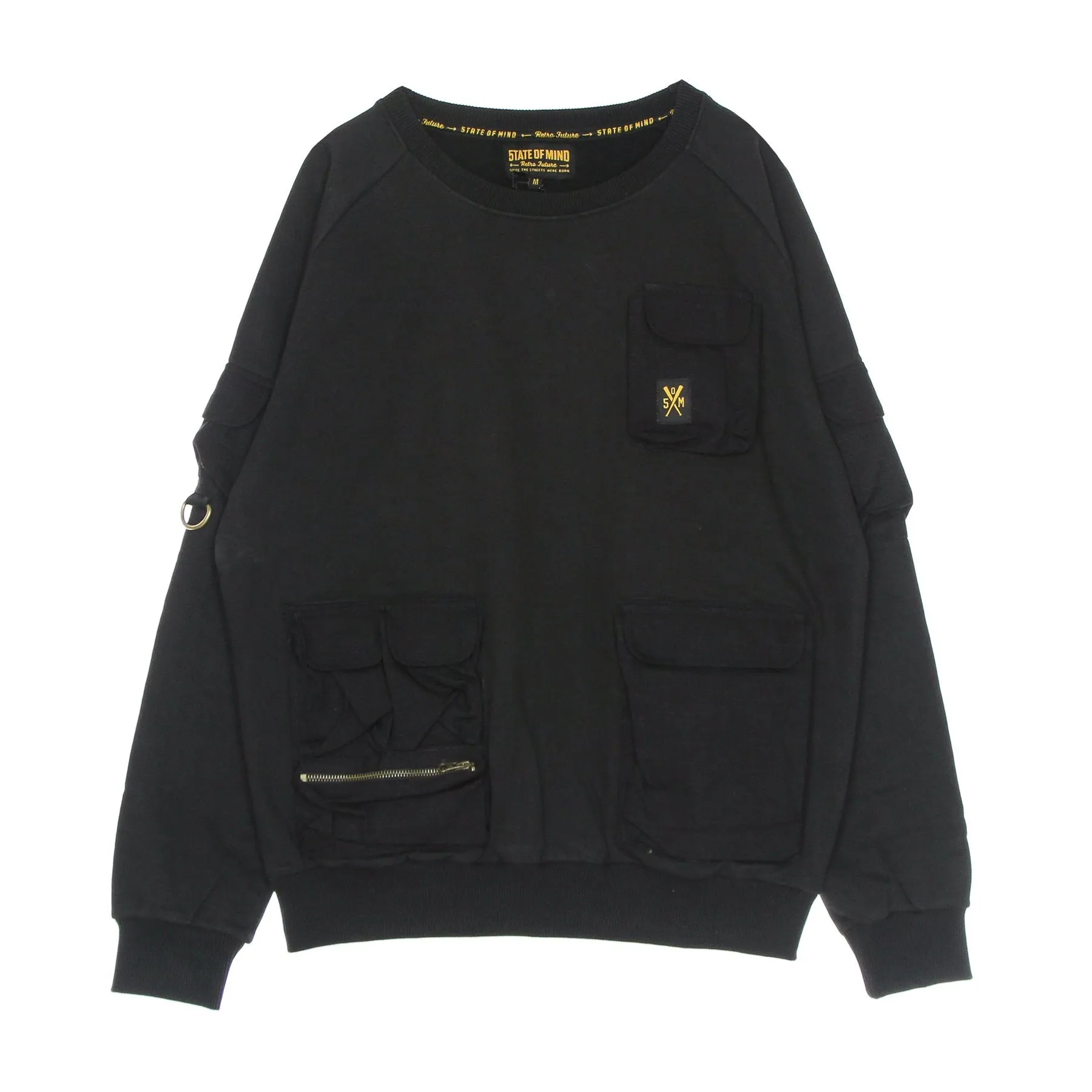 Felpa Girocollo Uomo Retrofuture Sweatshirt Black
