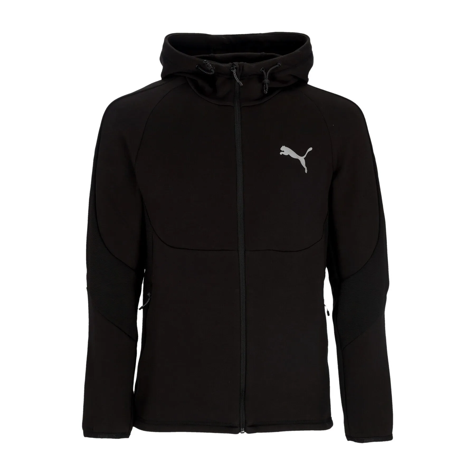 Felpa Leggera Cappuccio Zip Uomo Evostripe Full-zip Hoodie Black