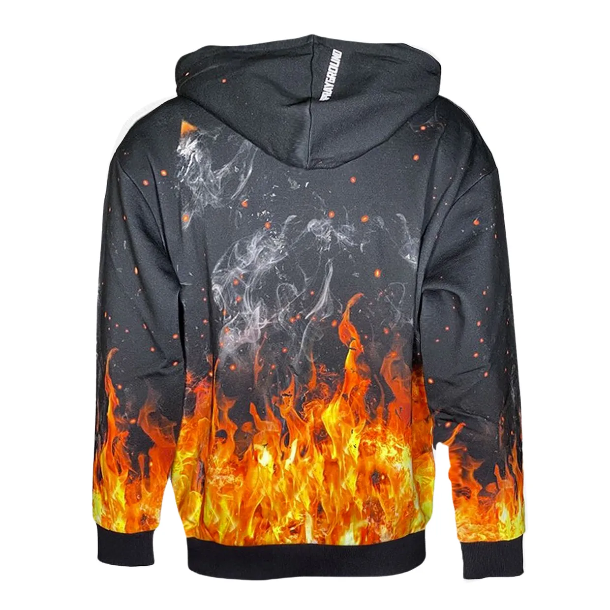 Felpa Uomo Sprayground Shark On Fire Nero Multicolor