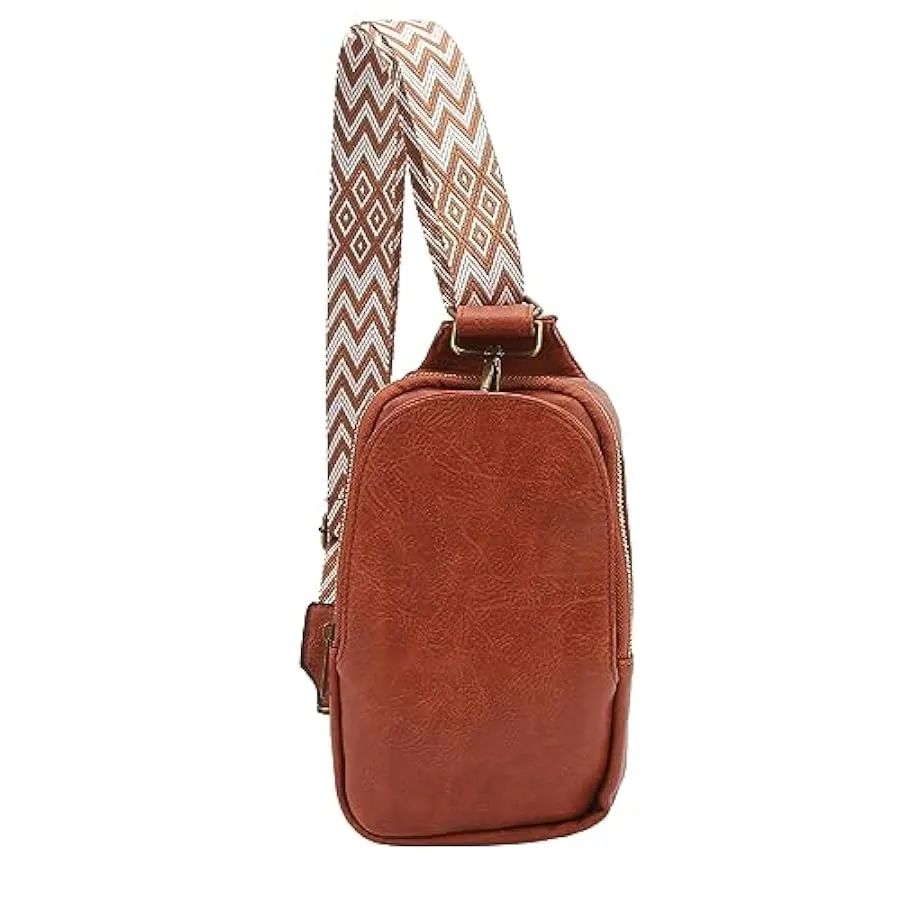 Fockety Borsa sul Petto Borsa sul Petto da Donna Moda Vintage con Cerniera in Pelle PU per Cuffie 157607290