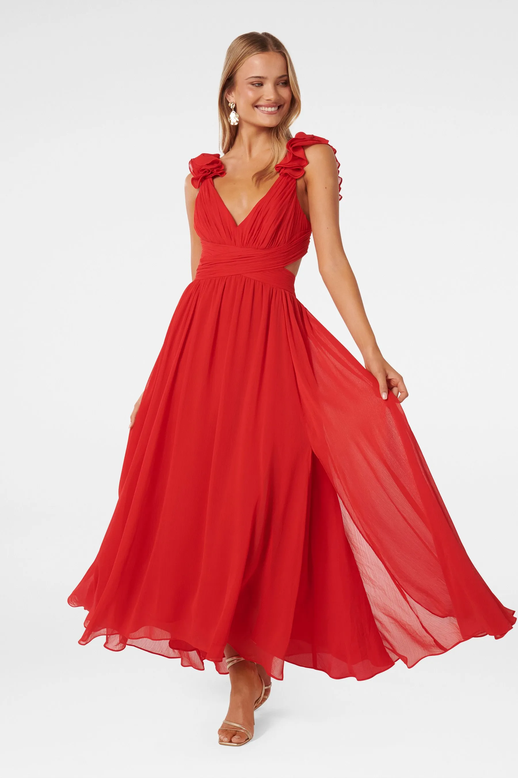 Forever New - Selena - Abito maxi Ruches spalle