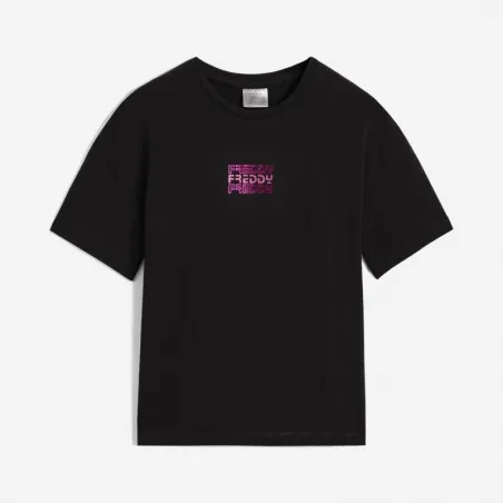 FREDDY   bambina    T-shirt oversize con logo specchiato 001 bambina