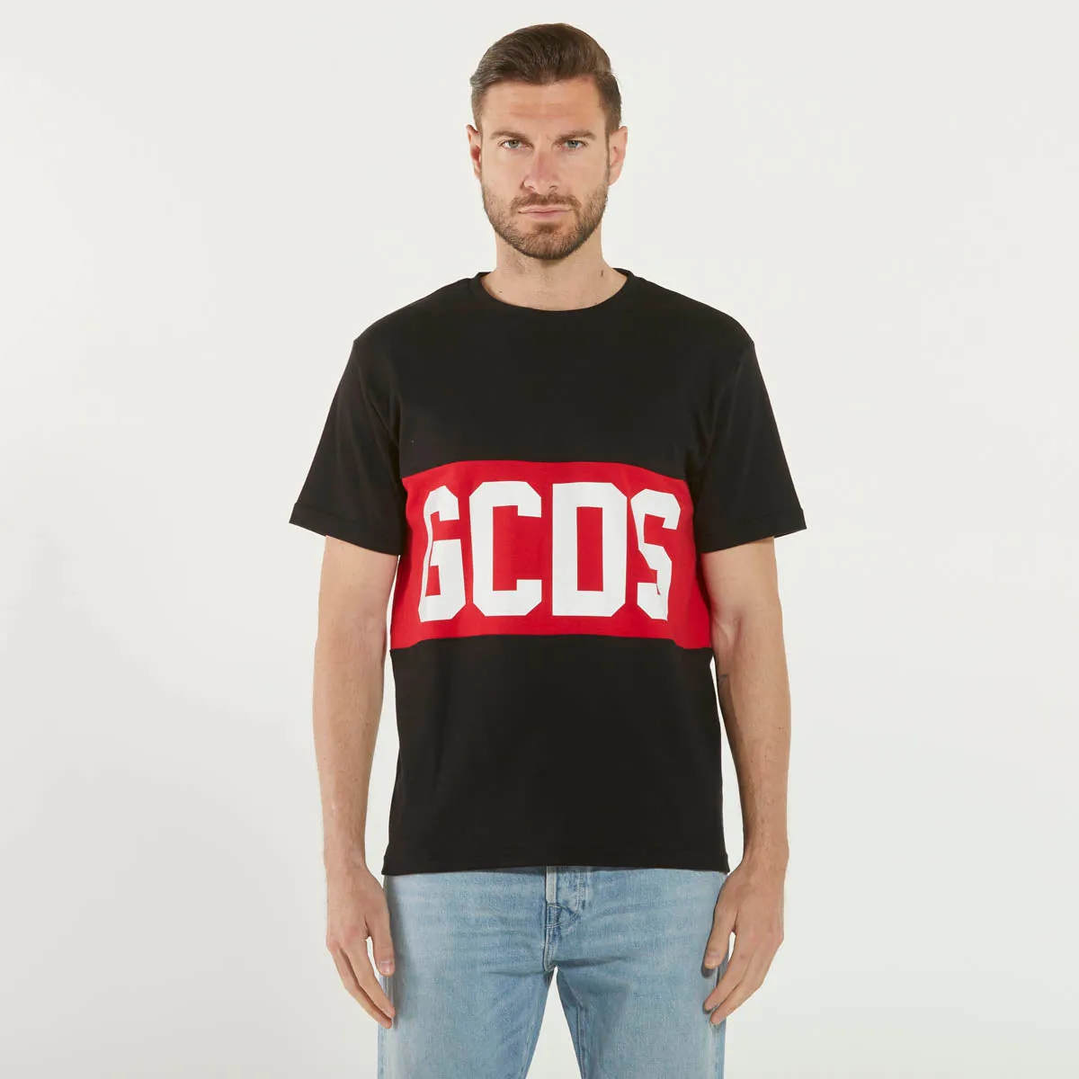 GCDS t-shirt classic logo nera