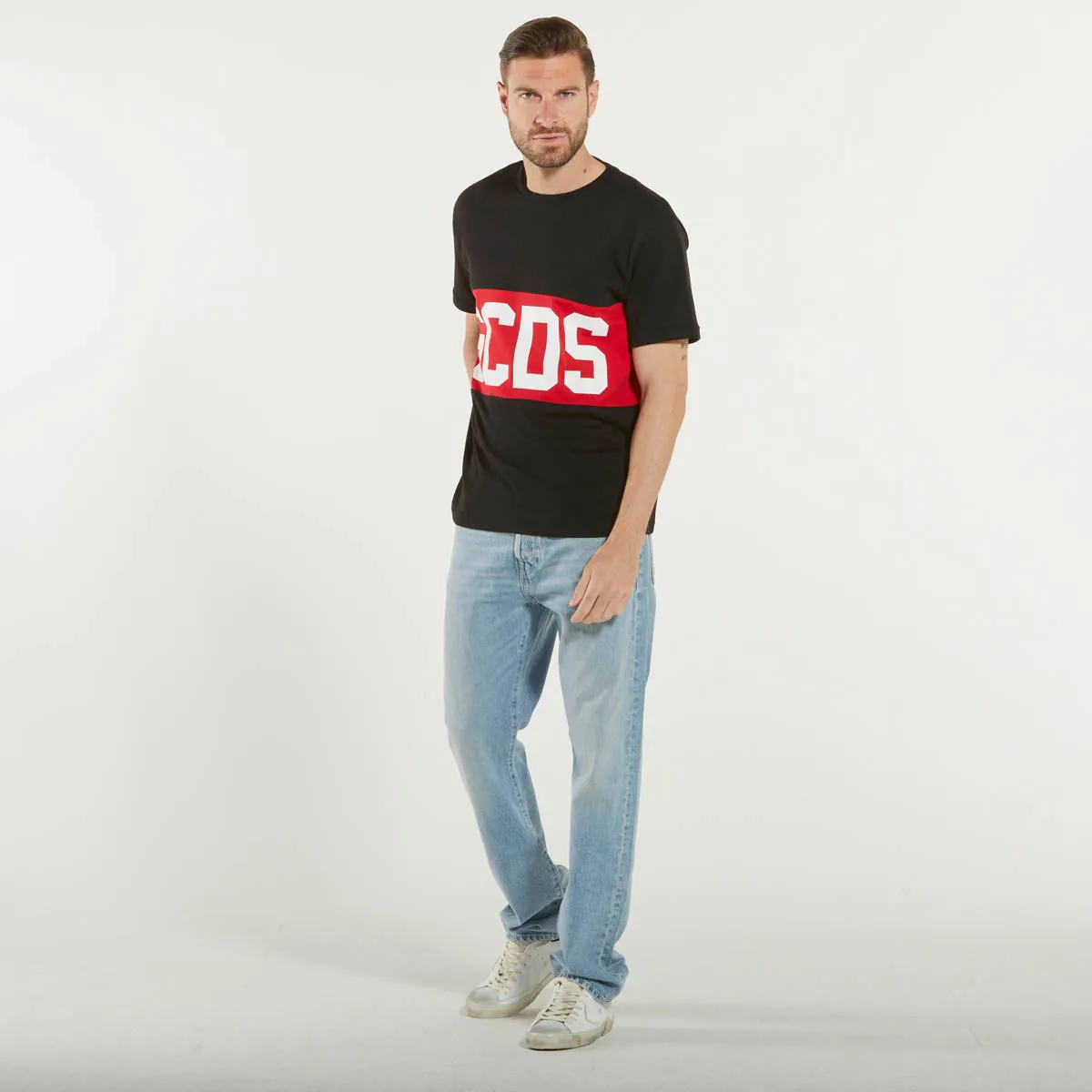 GCDS t-shirt classic logo nera