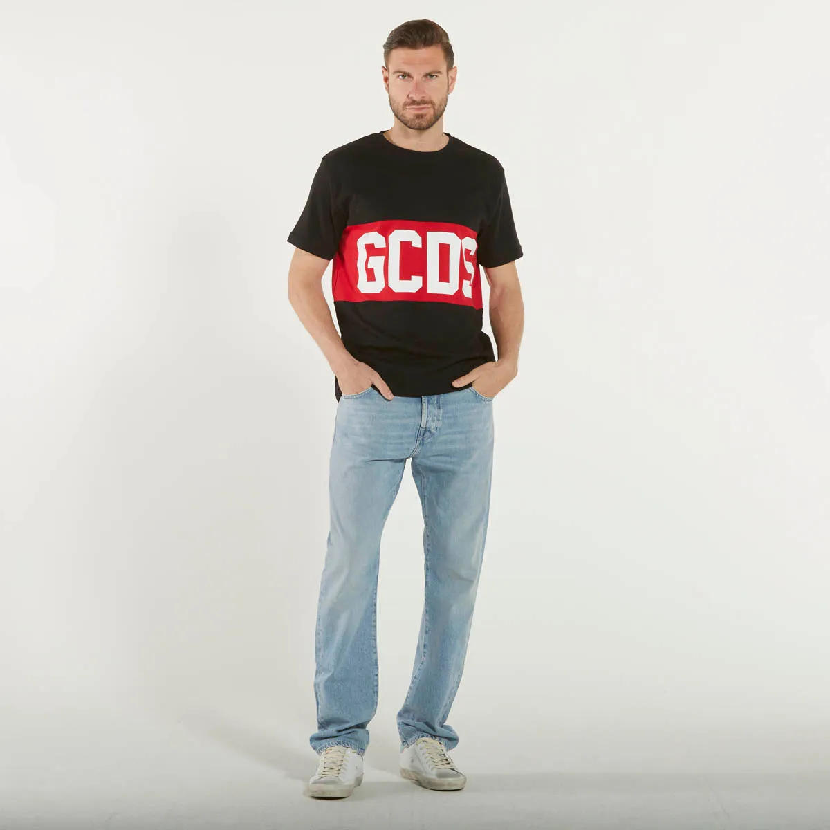 GCDS t-shirt classic logo nera
