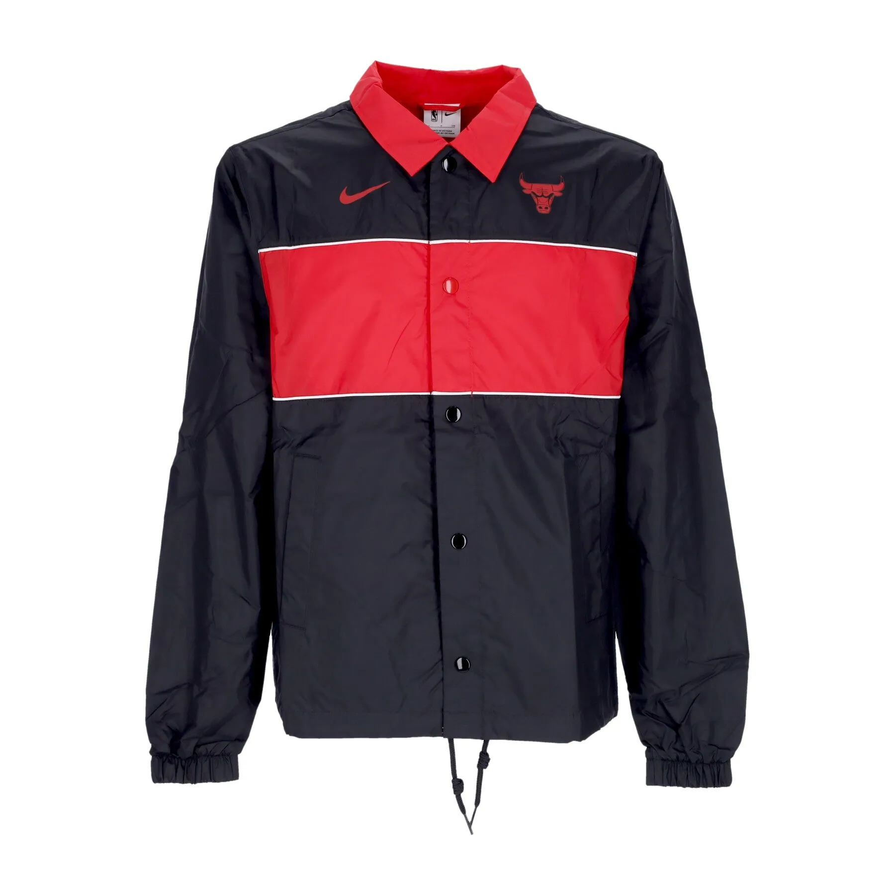 Giacca Coach Jacket Uomo Nba Full-snap Lightweight Jacket Chibul Black/university Red/white
