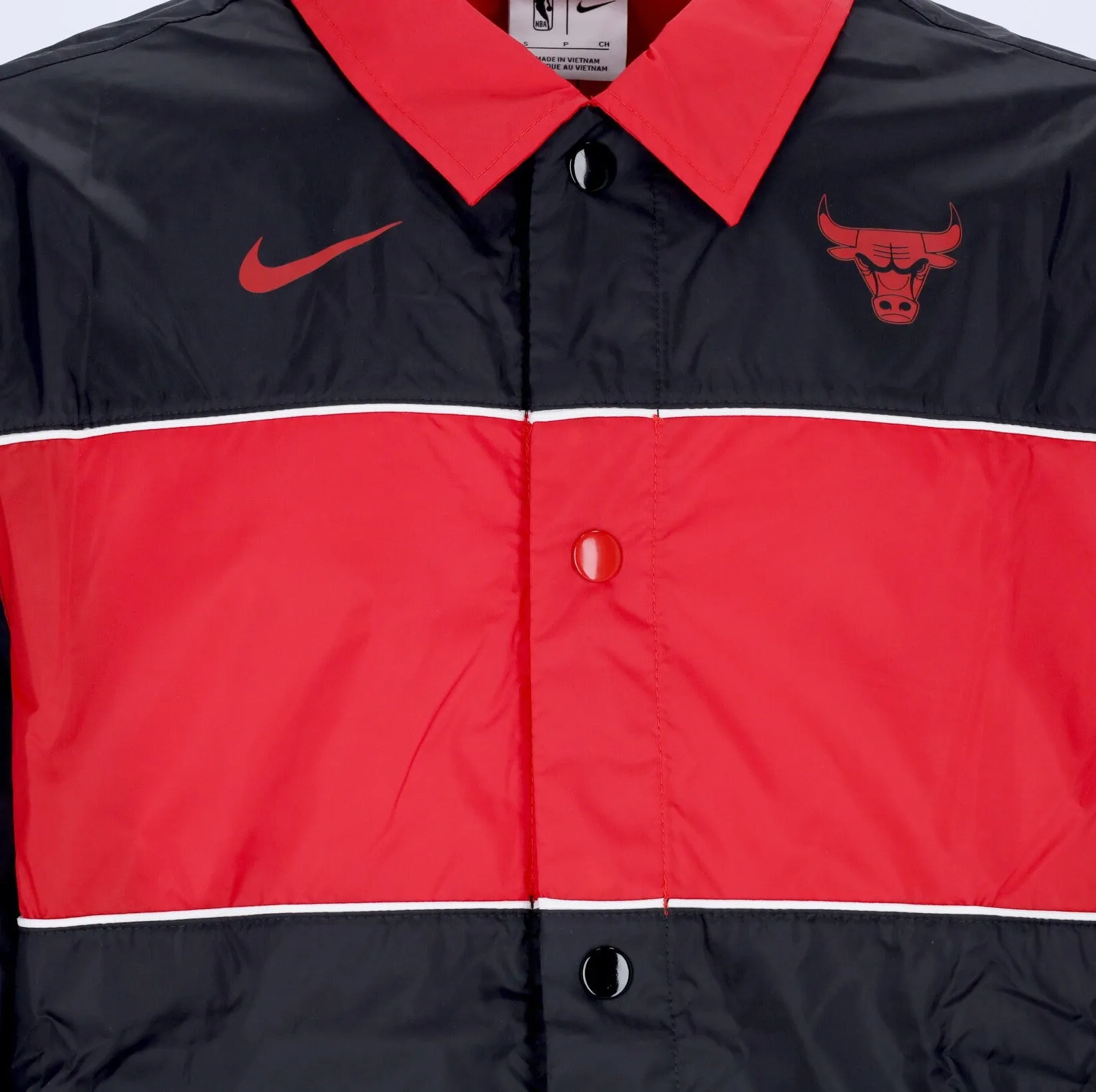 Giacca Coach Jacket Uomo Nba Full-snap Lightweight Jacket Chibul Black/university Red/white