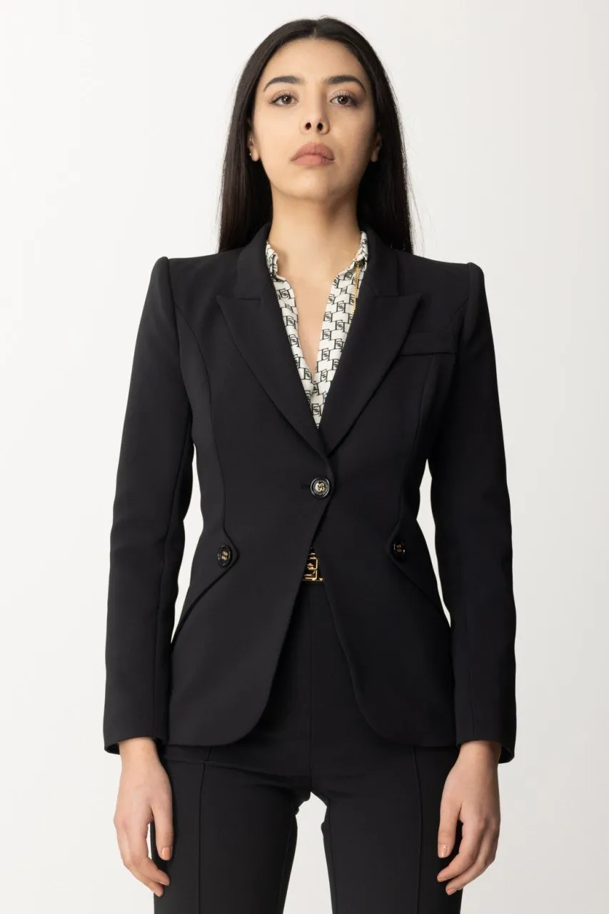 Giacca con patte Nero