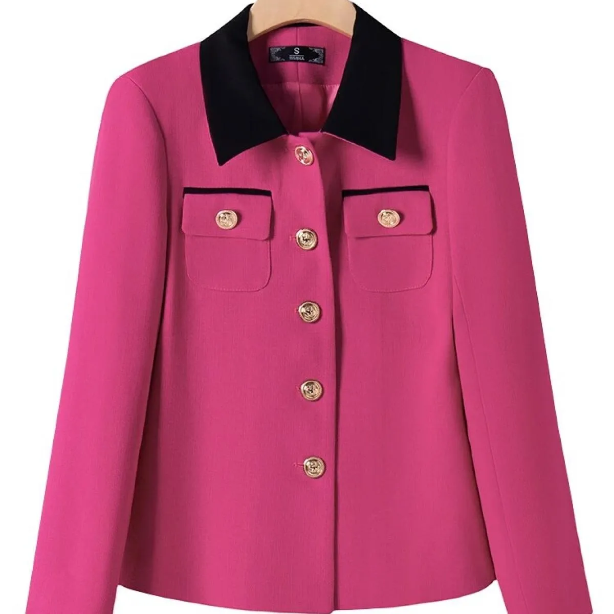 Giacca da donna alla moda rosa albicocca kaki giacca da donna giacca da donna manica lunga monopetto casual autunno inverno