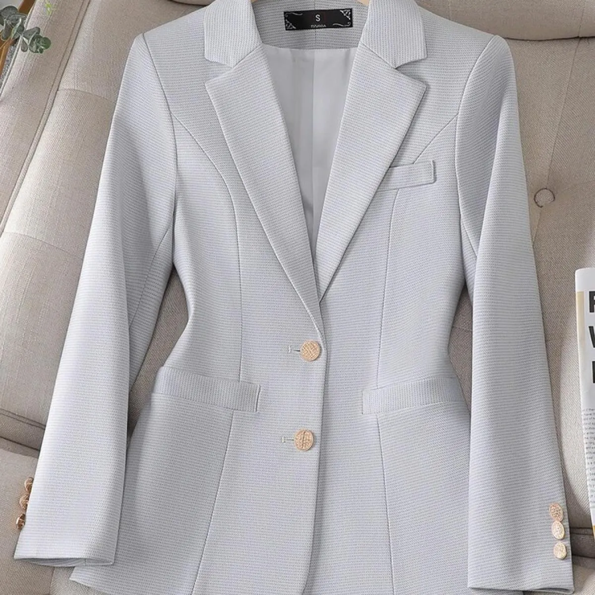 Giacca da donna autunno inverno a maniche lunghe da donna blu arancione rosso giacca da lavoro femminile da lavoro slim giacca f