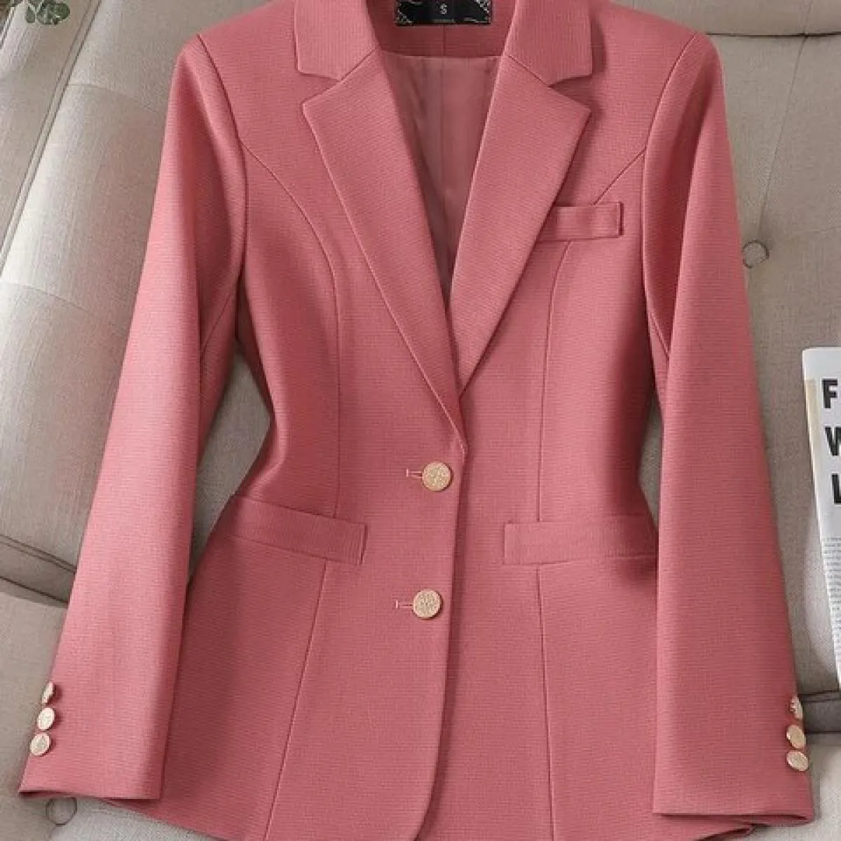 Giacca da donna autunno inverno a maniche lunghe da donna blu arancione rosso giacca da lavoro femminile da lavoro slim giacca f