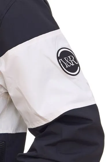 Giacca da transizione pull-over da uomo YOUNG & RECKLESS in giacca a vento stile color block 140003 bianco e nero
