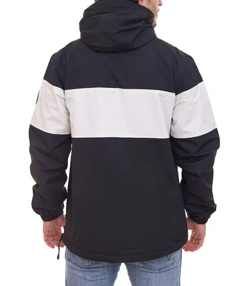 Giacca da transizione pull-over da uomo YOUNG & RECKLESS in giacca a vento stile color block 140003 bianco e nero