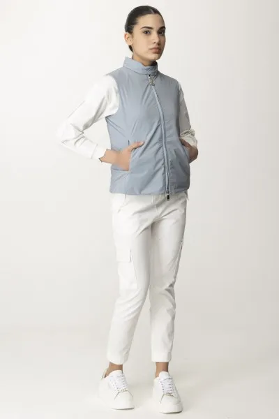 Gilet con zip Azzurro