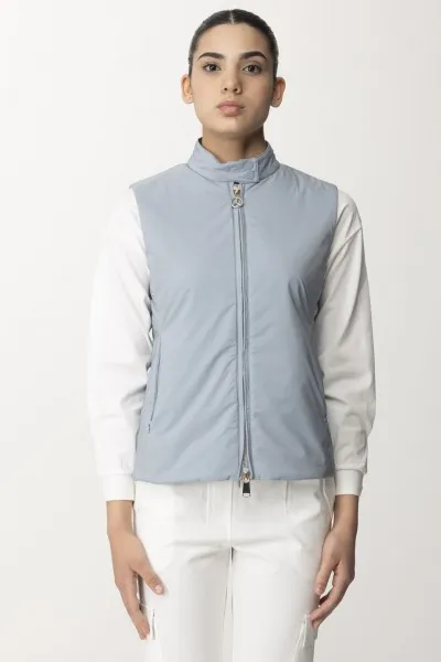 Gilet con zip Azzurro