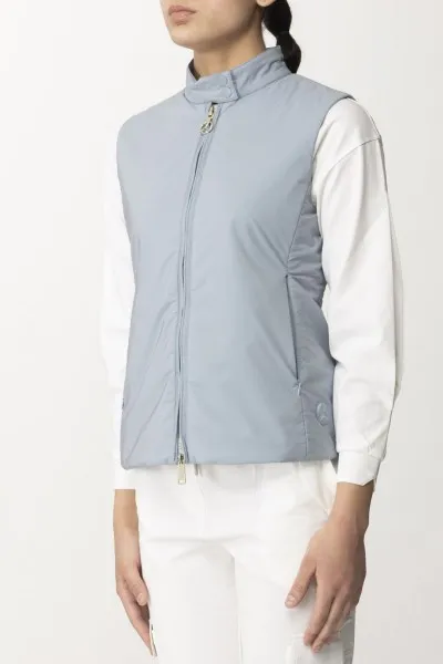 Gilet con zip Azzurro
