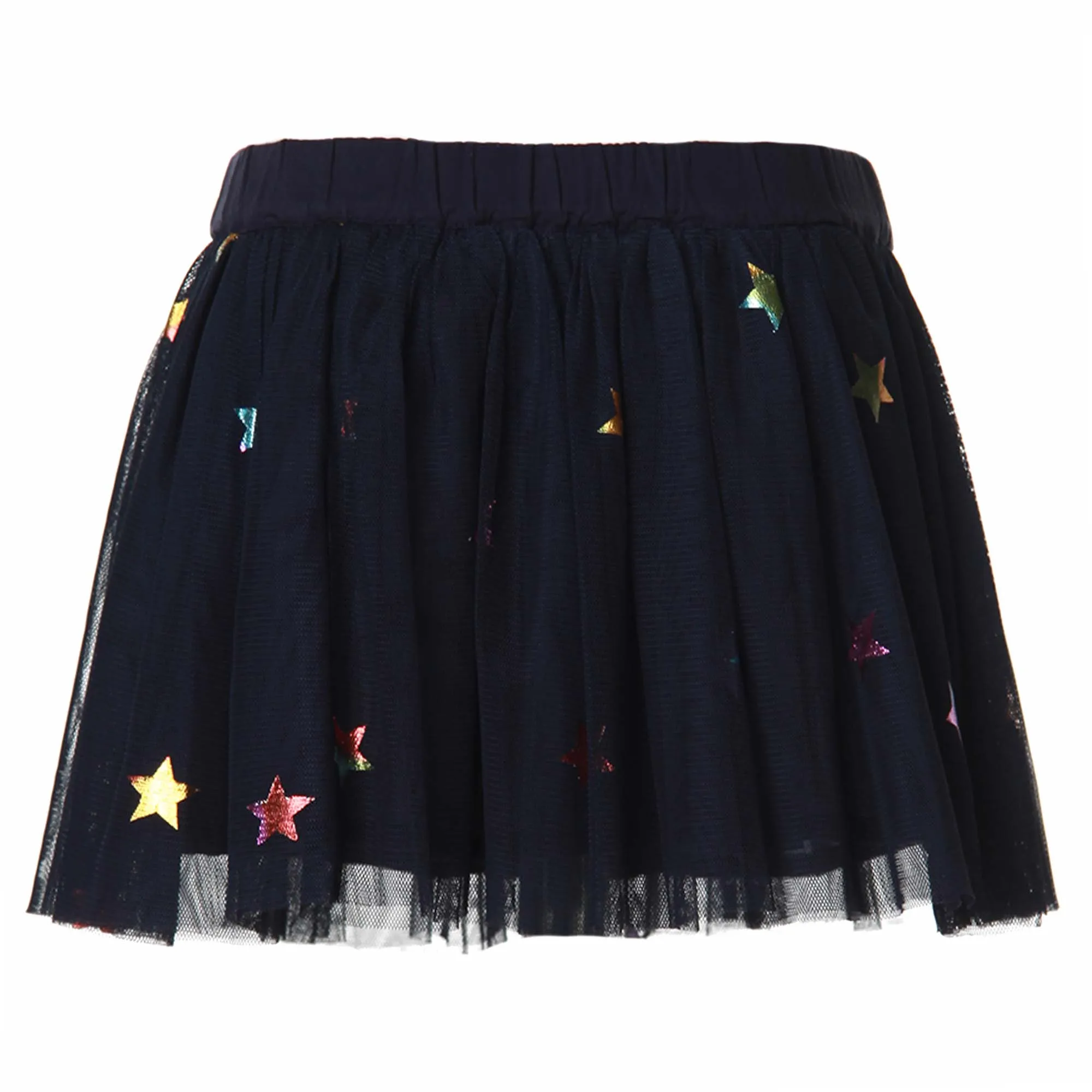 Gonna Bimba In Tulle Blu Con Stelle