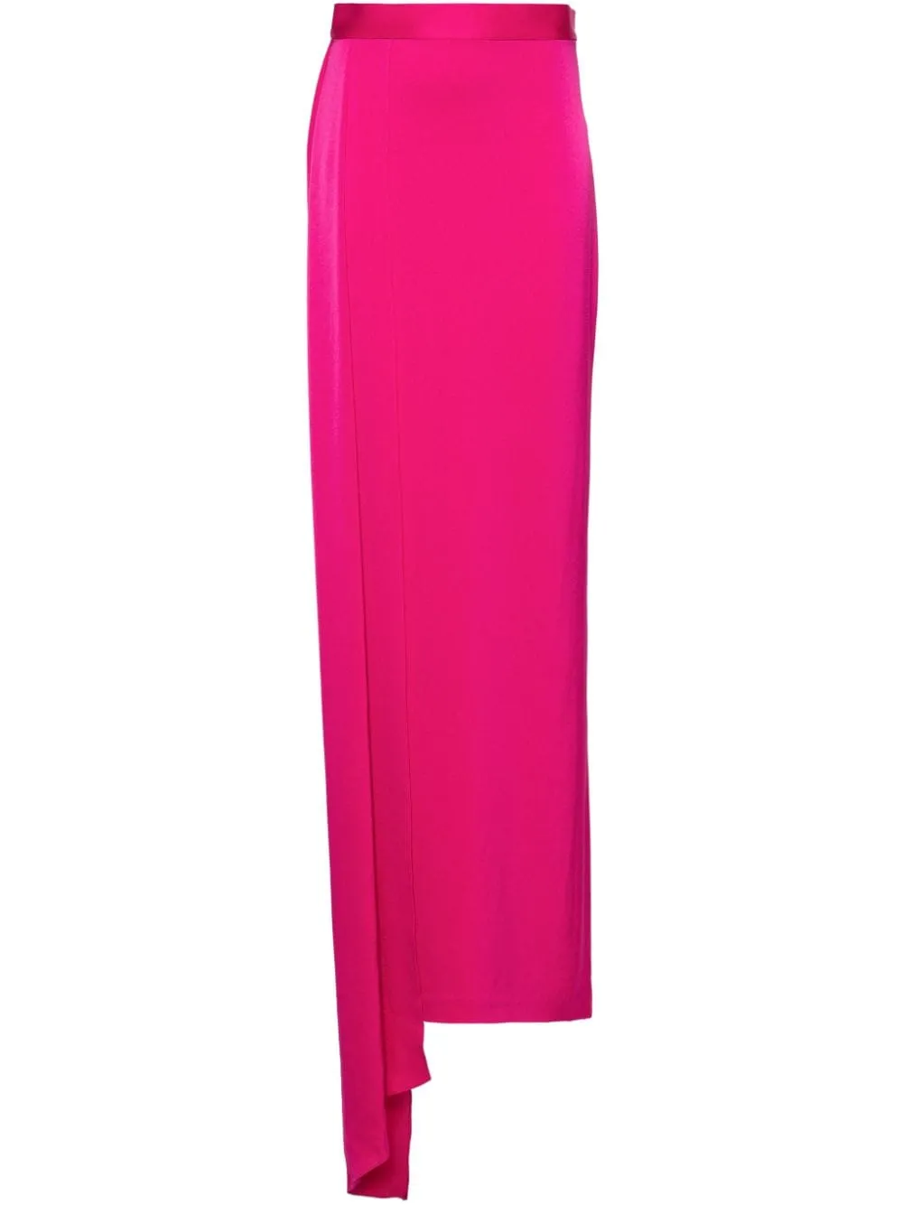 Gonna lunga con drappeggio in rosa - donna