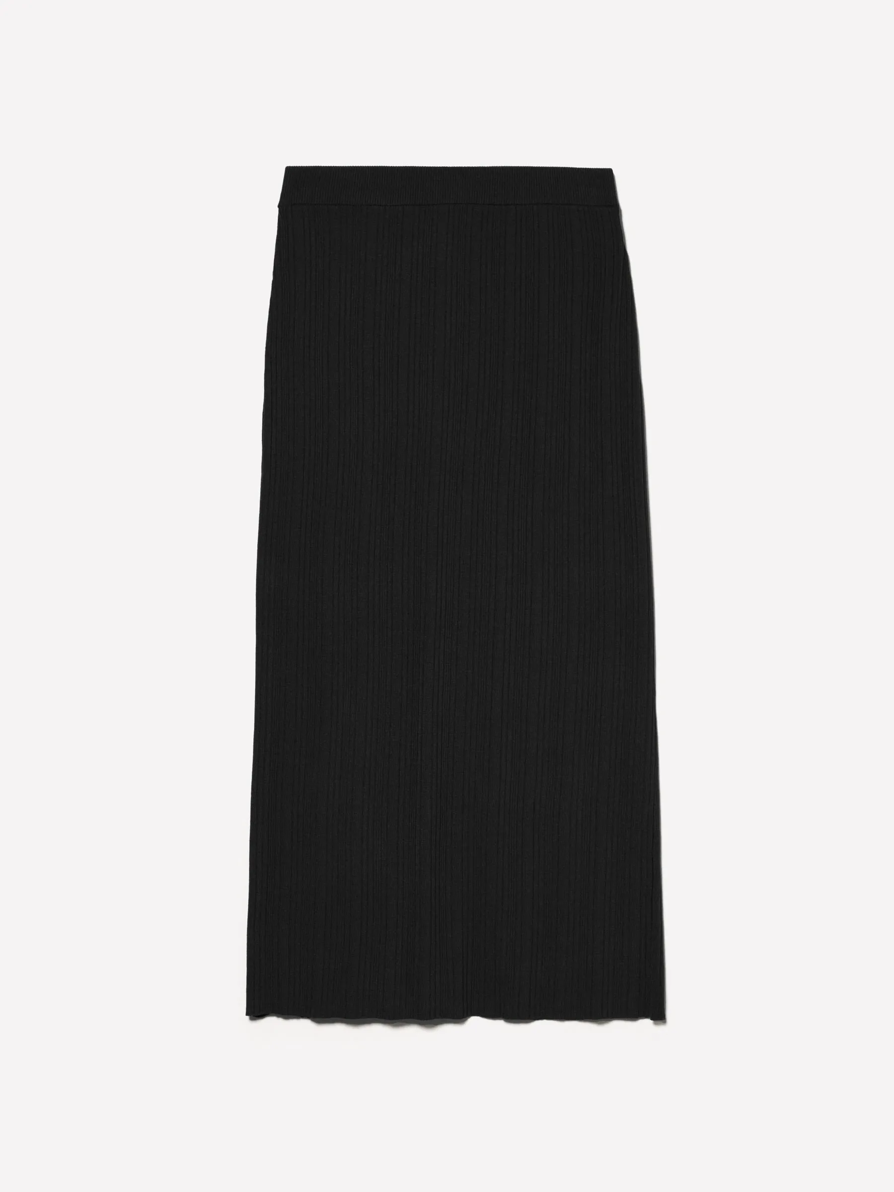 Gonna midi nera in maglia